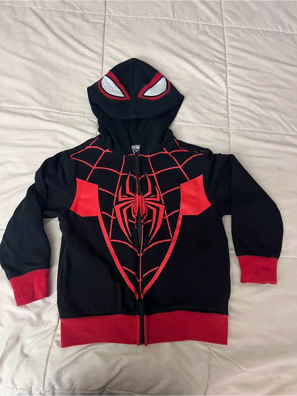 Spiderman Black and Red Spider-Graphic Zip Hoodie